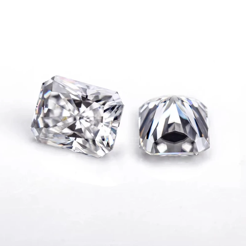 모이사나이트 라디언트 컷 D 컬러 랩 그로운 합성 다이아몬드 루스 젬스톤, 쥬얼리 DIY 반지, 귀걸이, 목걸이에 적합