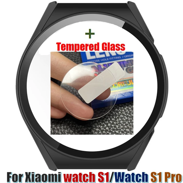 2 In 1 Film + Case For Xiaomi Watch S1 Pro Screen Protector Sleeve PC Shell