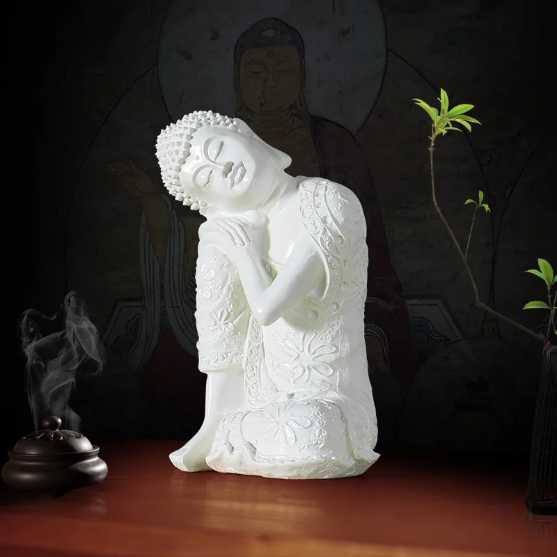

New Chinese Style Sleeping Buddha Zen Tabletop Decoration Porch Living Room Tea Room Resin Decoration Landscape Buddha Statue