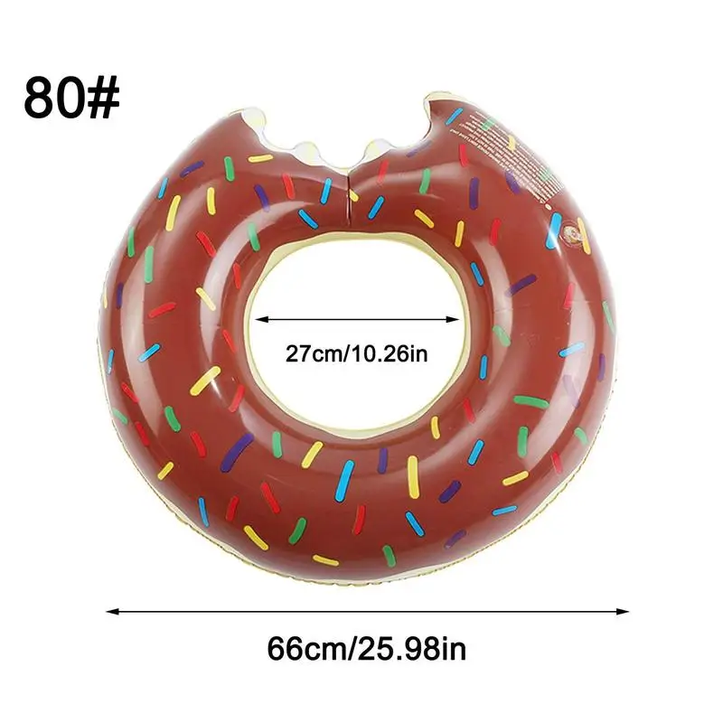 Donut Swimming Ring Inflatable Swimming Pool Beach Toys Portable Supplies PVC Summer Water Mattress Kids Toys