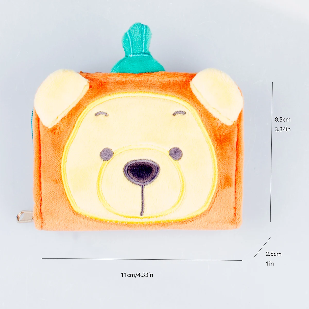 High quality 3D stereoscopic Furry wallet, stylish and personalized multifunctional card clip wallet