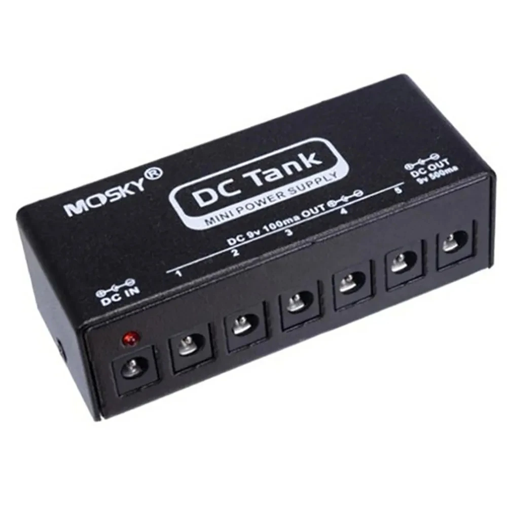 

Mosky Mini Pedal Power Supply DC-Tank Guitar Effects Pedal 6 Isolated Output Power Short Circuit /Over Current Protection