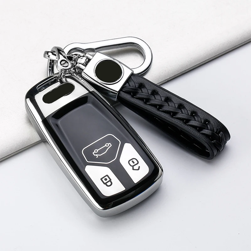 Tpu Car Key Case Auto Key Protection Cover Per Audi A4 A5 A6L A6 B9 S4 S5 S7 8W Q7 4M Q5 Tt Tts Rs Coupe Smart 3 Pulsanti Car Bag