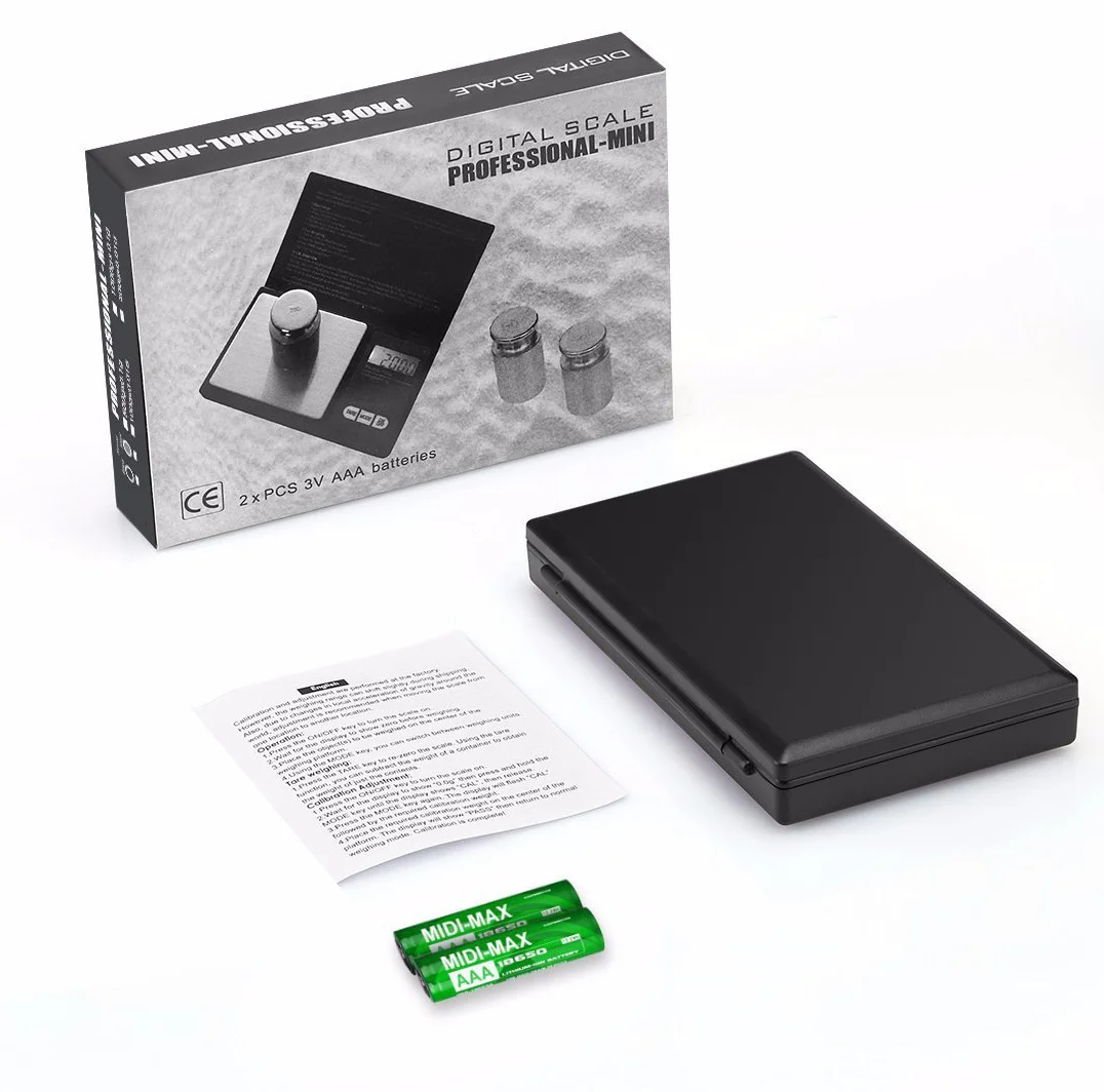 고정밀 디지털 포켓 저울 쥬얼리 미니 스테인레스 스틸 전자 저울, 골드 그램 균형 무게, 휴대용 0.01g