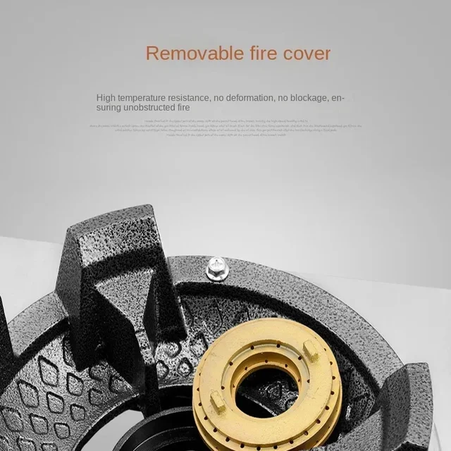 Home Electric Gas Stove Domestic Bench Top Double Stove Gas Single Medium High Pressure Fire Stove Liquefied Gas 2