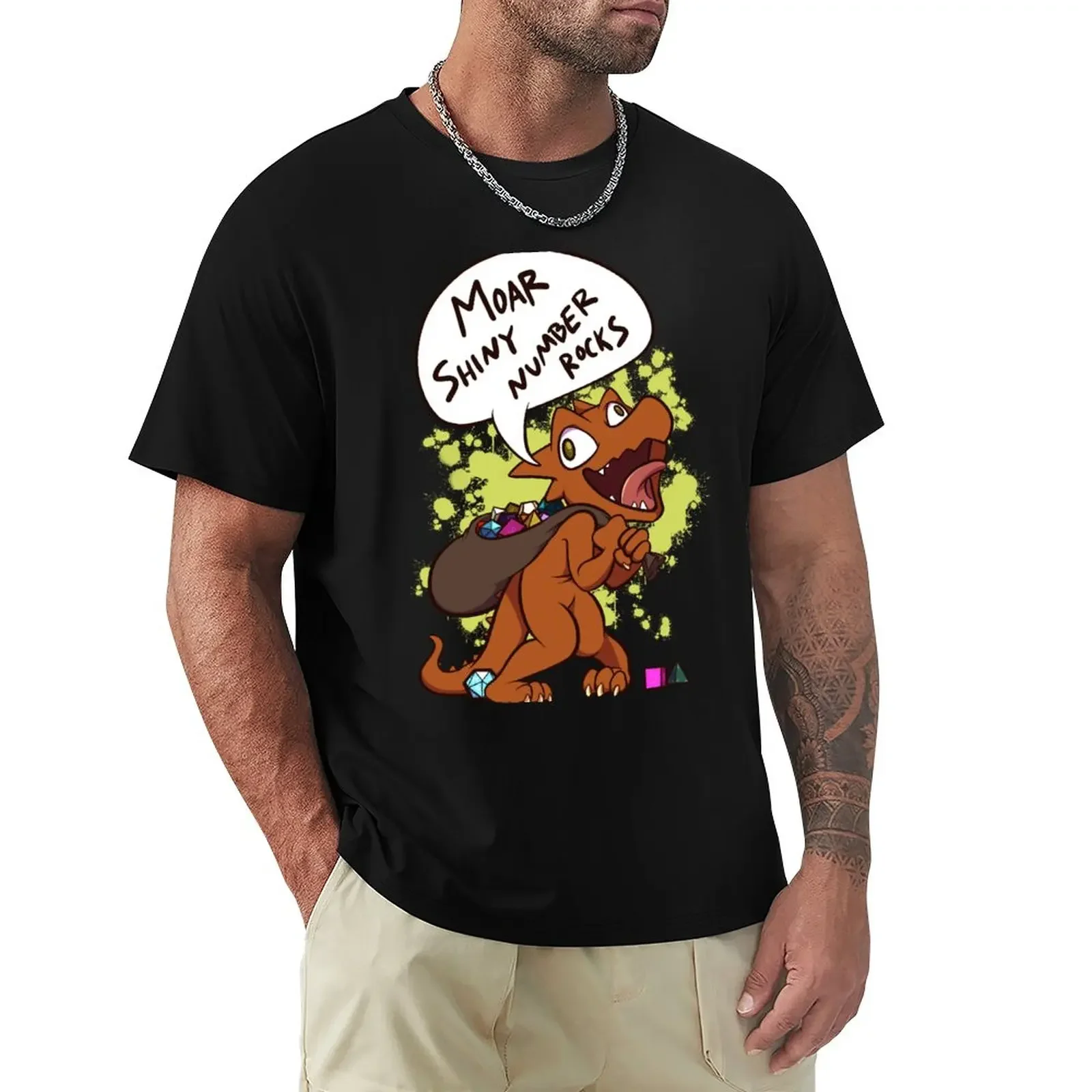 

MOAR SHINY NUMBER ROCKS T-Shirt boys animal print oversizeds clothes for men