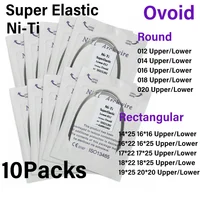 100 ชิ้นทันตกรรม Ortho ฟันวงเล็บวงเล็บ Archwires Super ยืดหยุ่น Ni - Ti Arch สายไฟรอบรูปสี่เหลี่ยมผืนผ้า Ovoid รูปแบบ Oral วัสดุ 1
