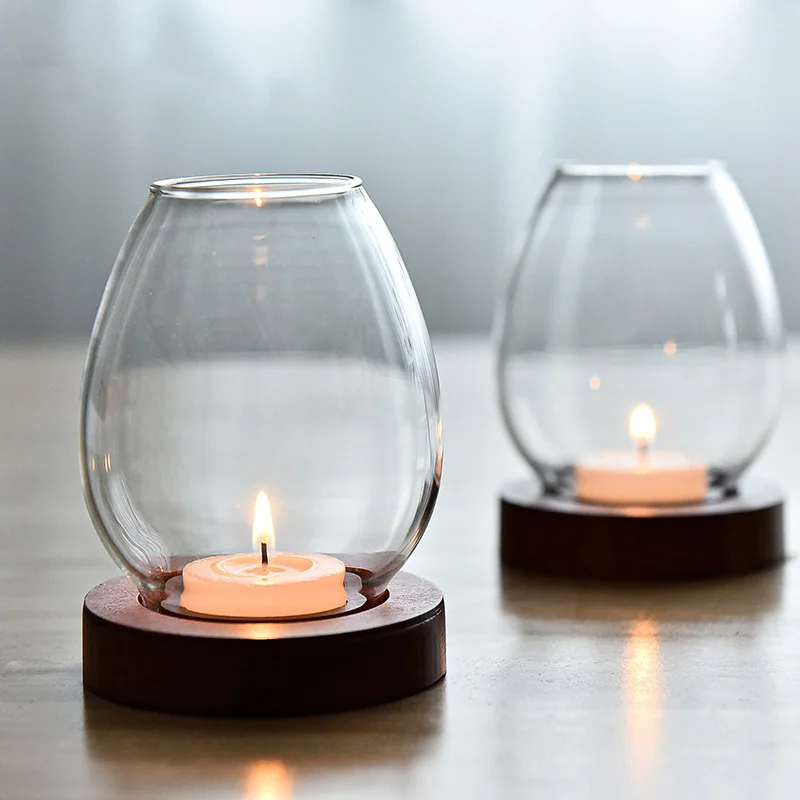 Round Glass Tealight Holder 3