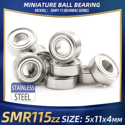 High - Speed Industrial Handpiece Bearings, 5x11x4 mm, 10 - Pack - 10Pcs (SMR115zz Stainless)