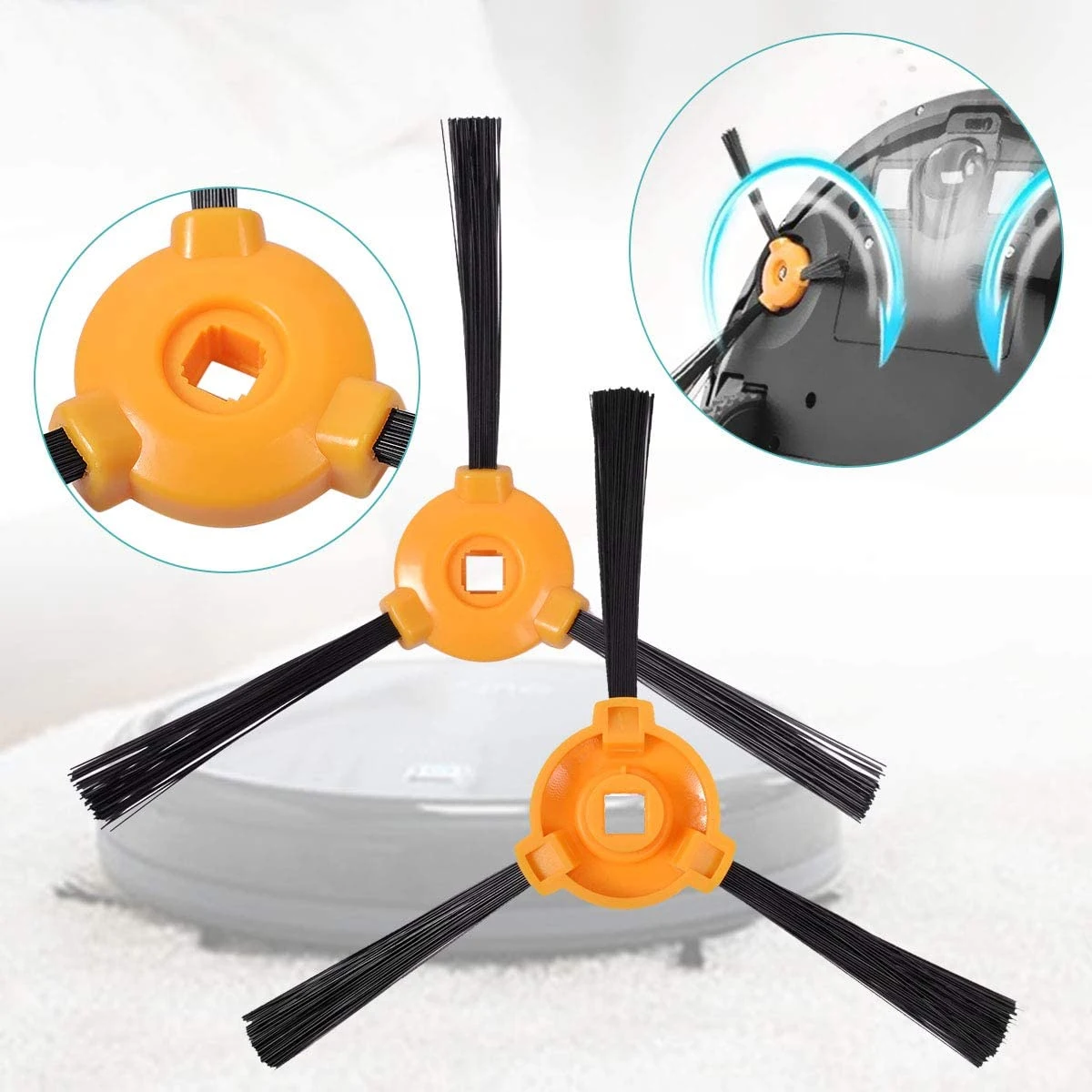 Eufy 11C Cecotec Conga Excellence 990 Ecovacs Deebot N79S 로봇 진공 예비 부품 용 메인 사이드 브러시 Hepa 필터 브러시 커버
