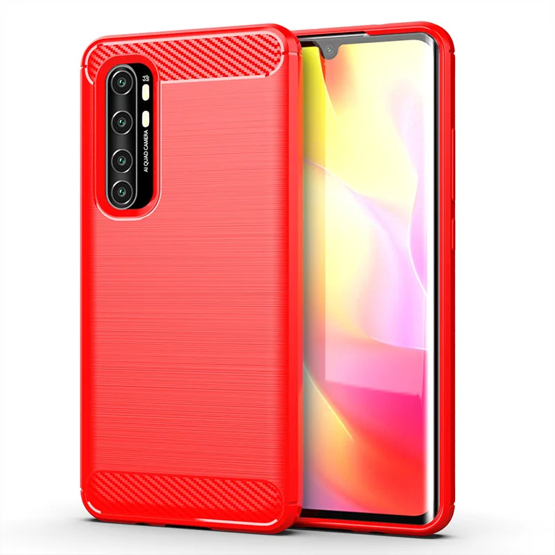 Custodia Antiurto In Fibra Di Carbonio Per Xiaomi Note10 Lite Mi Note 10 Lite Custodia In Silicone Per Mi Note10 Lite Mi Note 10 Lite Cover Posteriore
