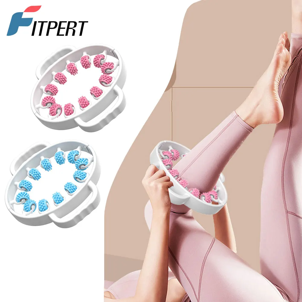 Round Massager Roller for Waist Abdominal Muscles Ring Leg Clip Stovepipe To Clear The Meridian Portable Cellulite Massage Tools clear storage box anti oxidation jewelry bag earrings necklace jewelry box with portable earrings ring storage bag