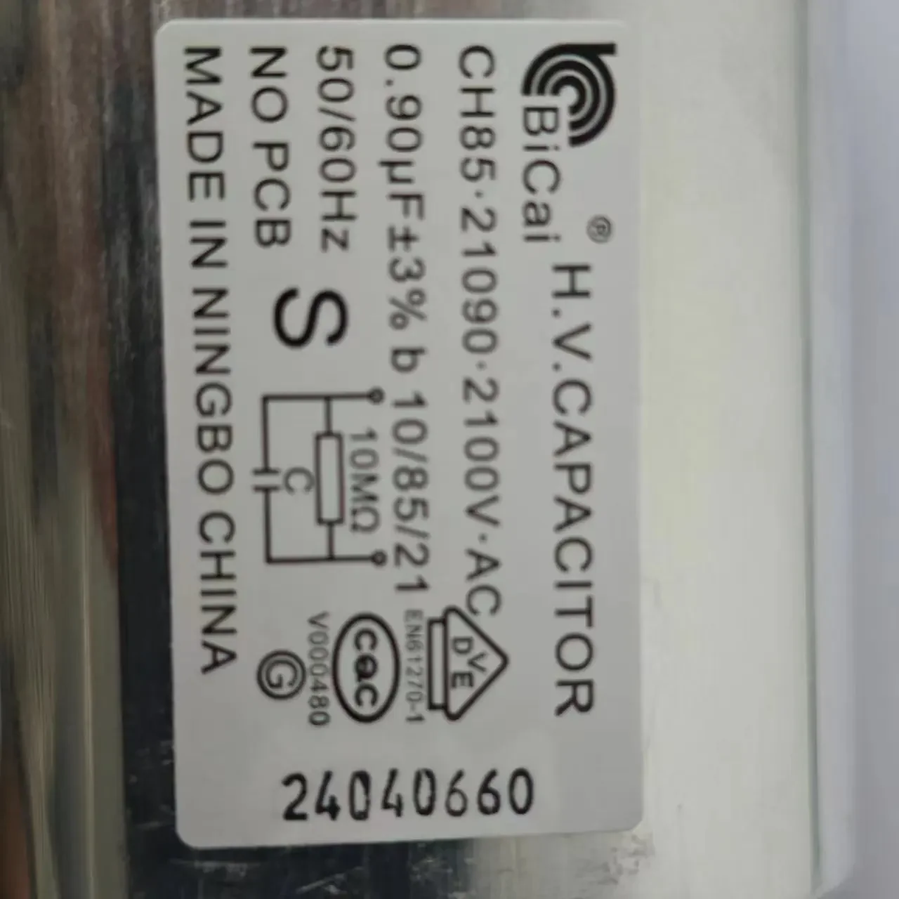 2100V.AC 0.9uF 50/60Hz CH85.21090 High Voltage HV CAPACITOR Microwave Oven Replacement Parts microwave oven spare parts