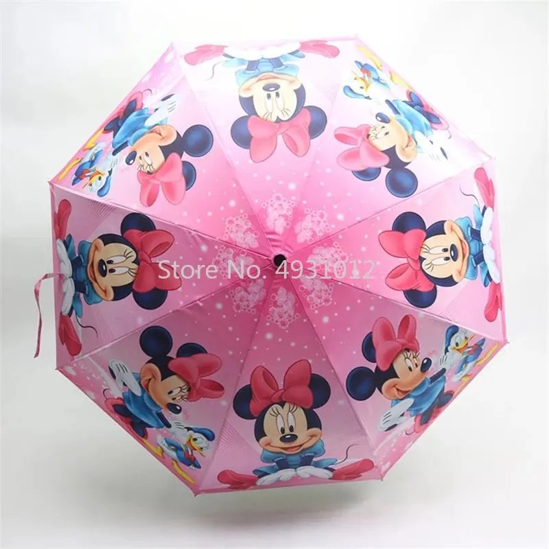 

2023 Disney Cartoon Children TriFold Umbrella Portable Mickey Minnie Mouse Preschool Student Baby Girl Adult Sunscreen Kids Gift