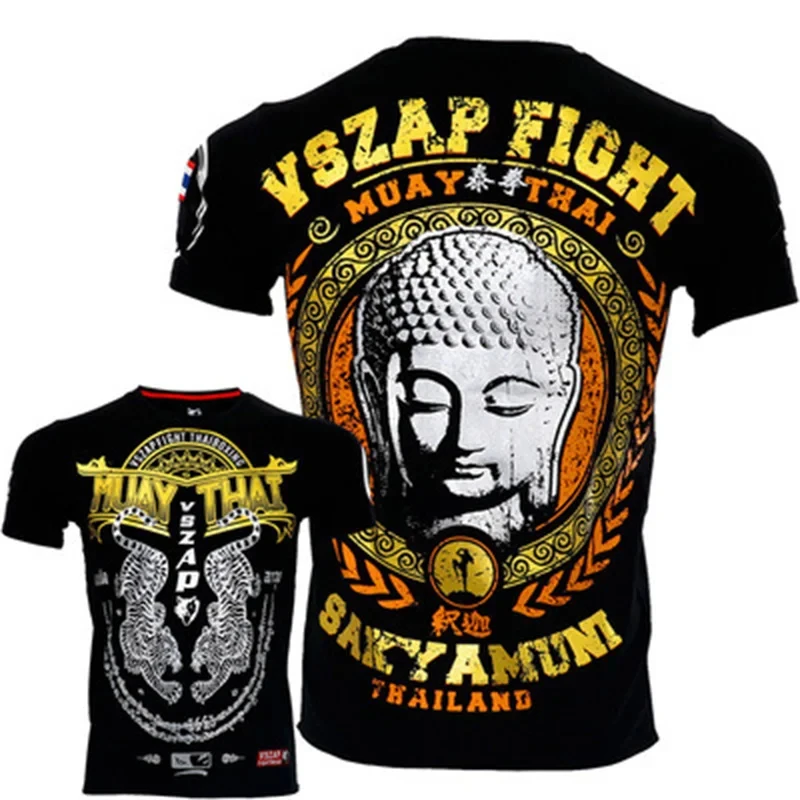Thai Boxing Training Fitness T-Shirt Da Uomo Stampa 3D Per Il Tempo Libero Palestra Sport T-Shirt Sportiva Materiale Ad Asciugatura Rapida Di Dimensio