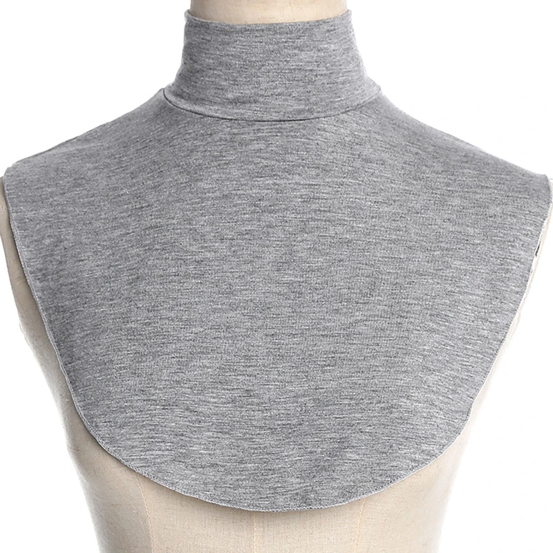 Cuello alto de Modal desmontable para mujer, cuello falso Simple, cubierta de Cuello medio superior, accesorios femeninos, Color sólido, Otoño e Invierno