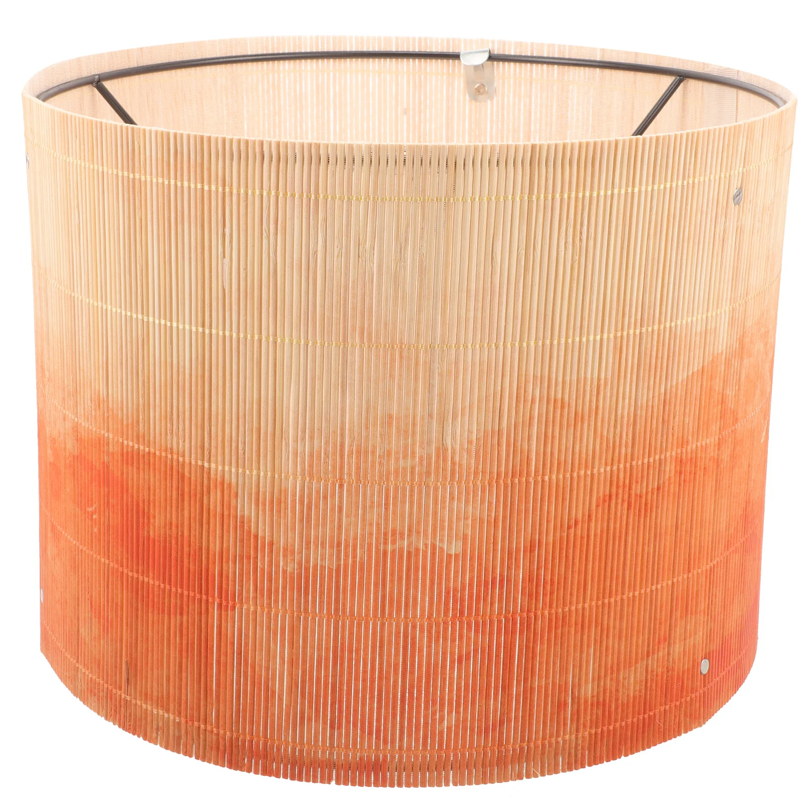 

Gradient Bamboo Lamp Shades E27 Chandelier Lampshade Vintage Drum Lamp Shade European Light Cover Decorative Lamp Shade Pendant