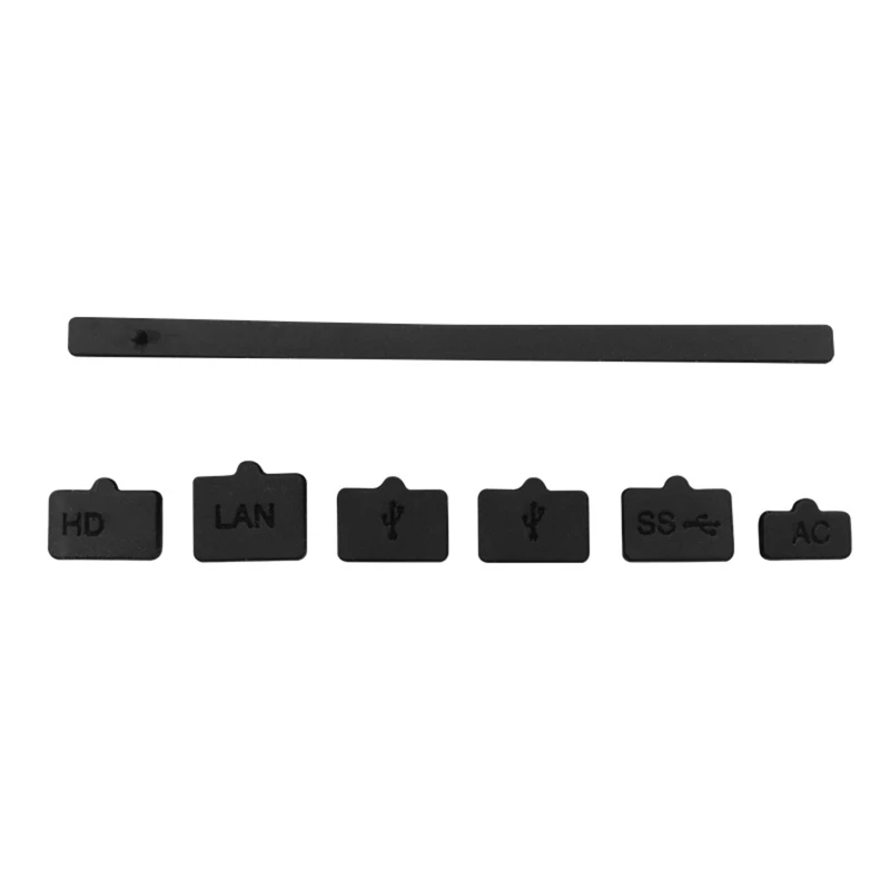 7 Pezzi/Set Silicone Host Spine Antipolvere Set Usb Rj45 Hdmi-Compatibile Anti-Polvere Della Copertura Della Protezione Per Ps5 Console Di Gioco