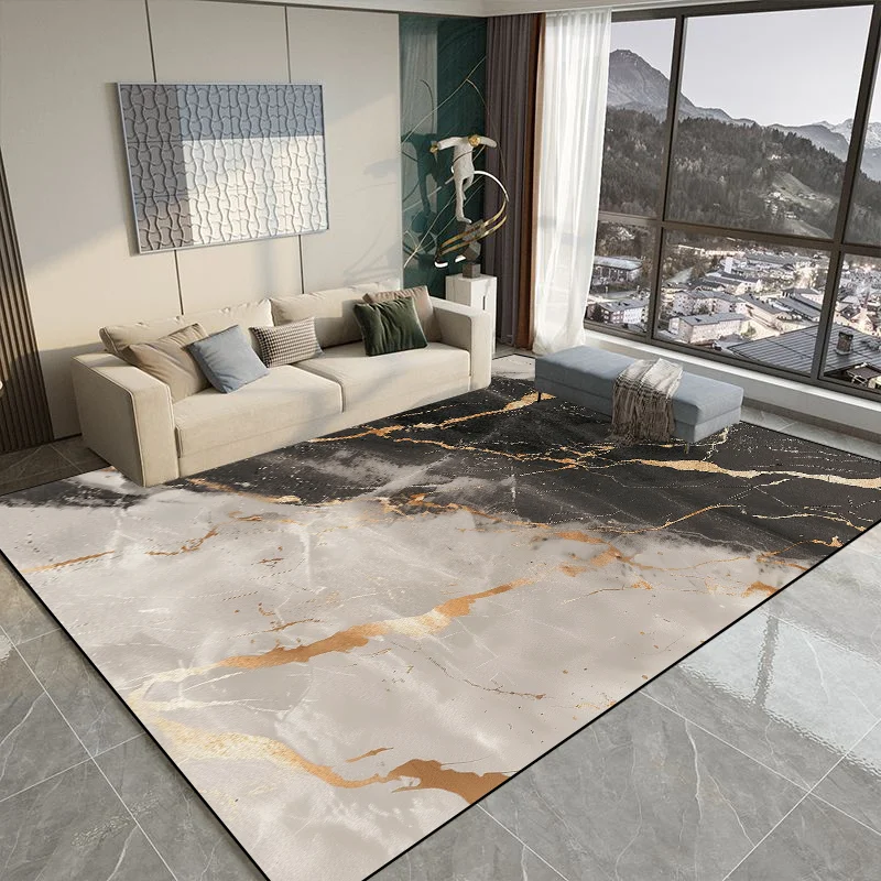 Living Room Decoration Marble Carpets Modern Light Luxury Large Rugs Hall Sofa Area Soft Floor Mat Room Doorway Hallway Carpet 4