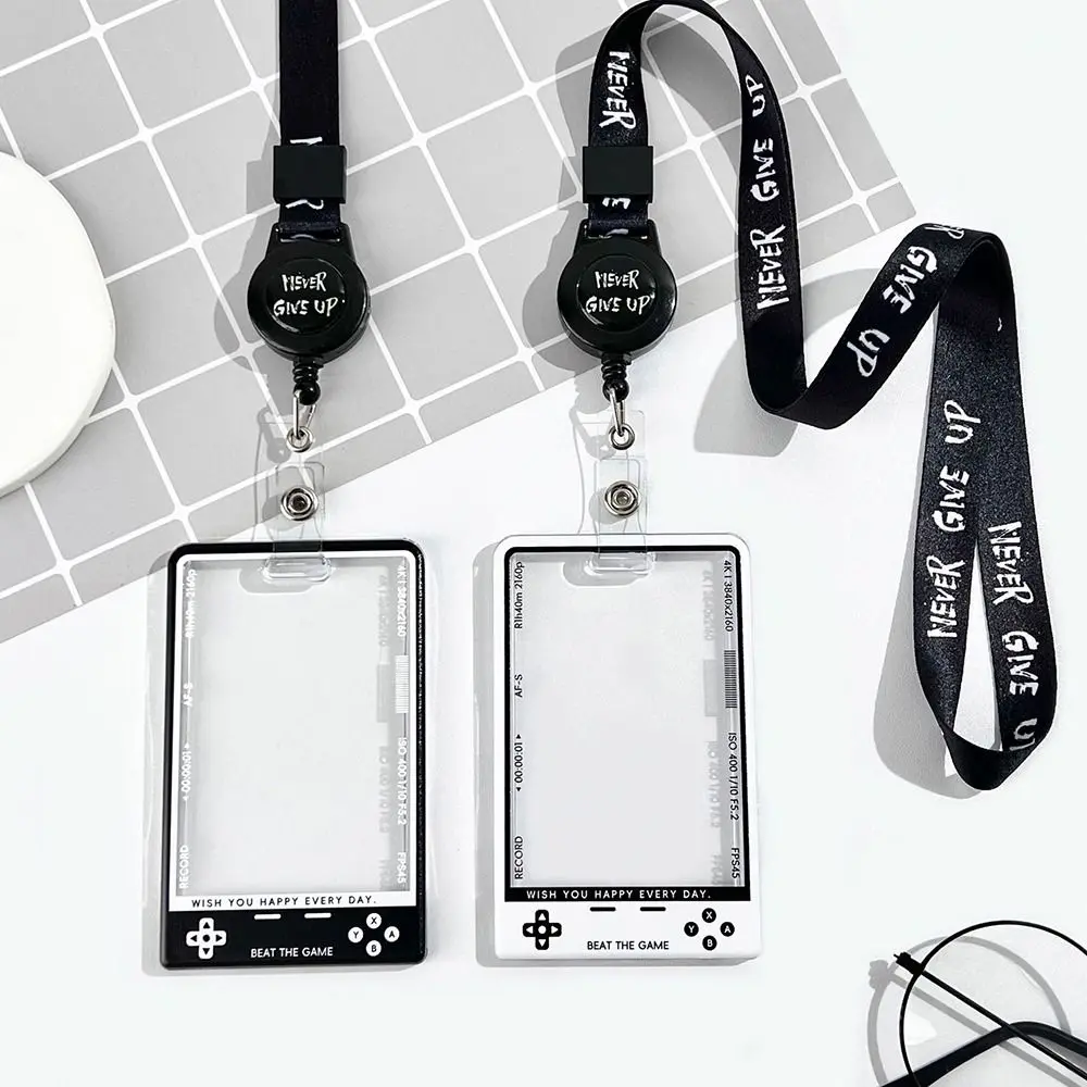 Creative Transparent Kpop Card Holder Korean Fashion Display Student Card Protector for Kids Idol Photocard Holder with String