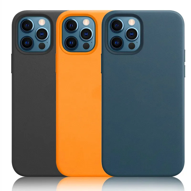

Новинка 2024, оригинальный кожаный чехол для iPhone 14 13 12 11Pro Max Mini, Магнитный чехол для Magsaf *, Защитные чехлы для беспроводной зарядки
