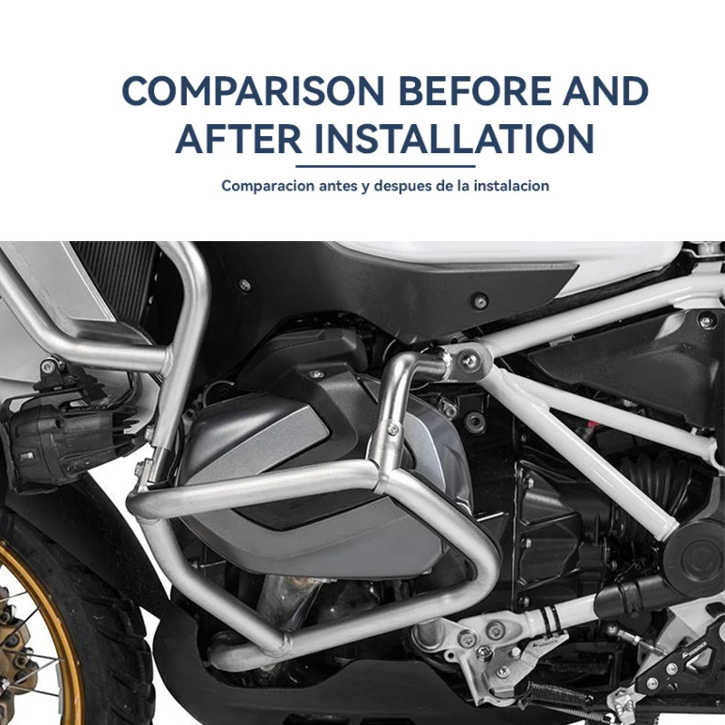 Motorcycle Accessories R1250GS Engine Crash Bar Bumper Frame Protection Reinforcements Bar Kit For BMW R 1250 GS GSA R1250GSA Adventure ADV -