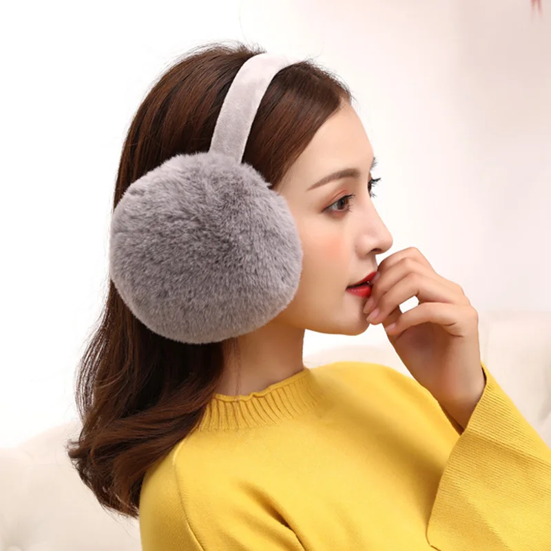 Winter Fur Earmuffs Foldable Plush Earmuffs Headphones Earmuff Ear Protectors Ladies Autumn Winter Ear Cover Winter Fur Earlap