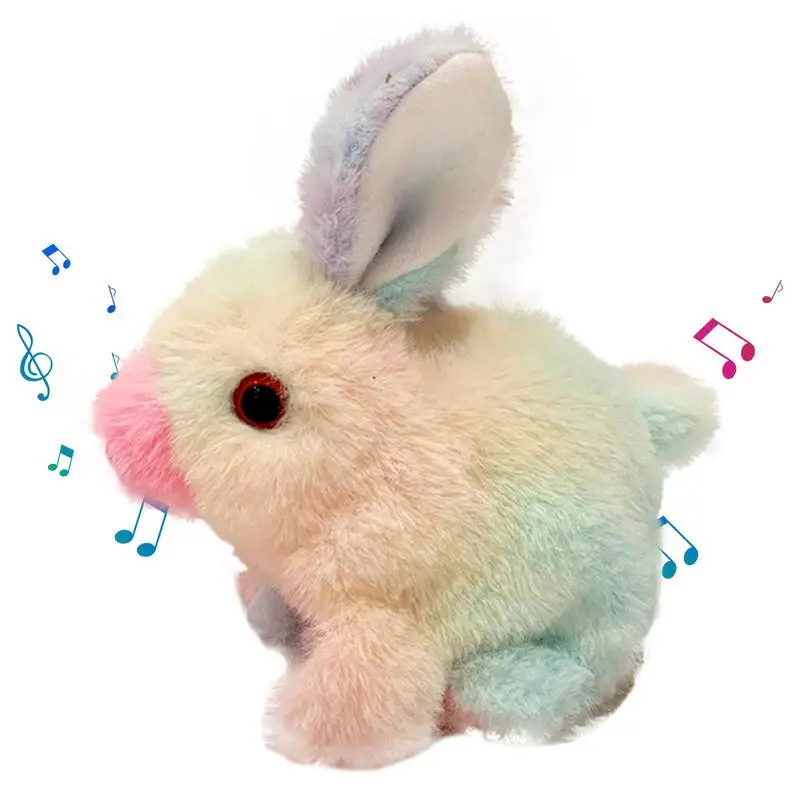 Singing Bunny Plush Toy Talking Singing Plush Toy Sensory Learning Development Musical Toy Electric Interactive Animated Soft