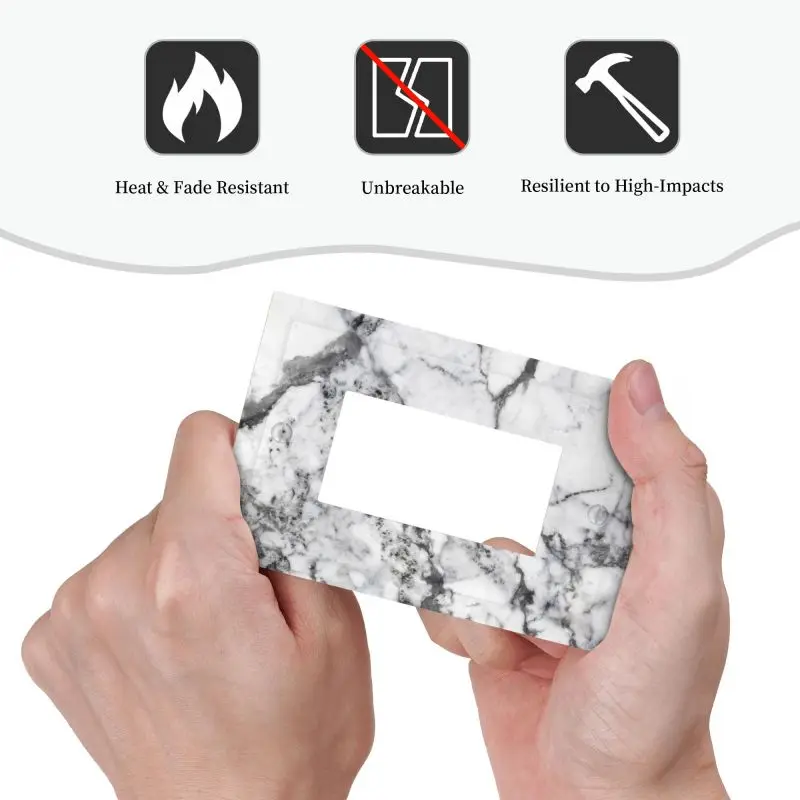Custom White Grey Marble Single Rocker Plate 5 | Custom White Grey Marble Single Rocker Plate 5