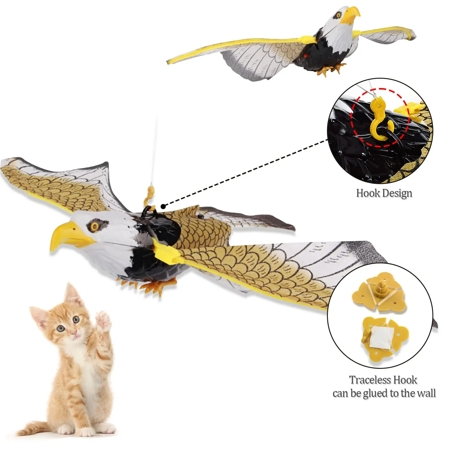 Bird Repellent Hanging Eagle Hawk Scarer Deterrent Repellent Hunting Garden Decoy Repellent Pest Protection Plants Garden Decor - 4