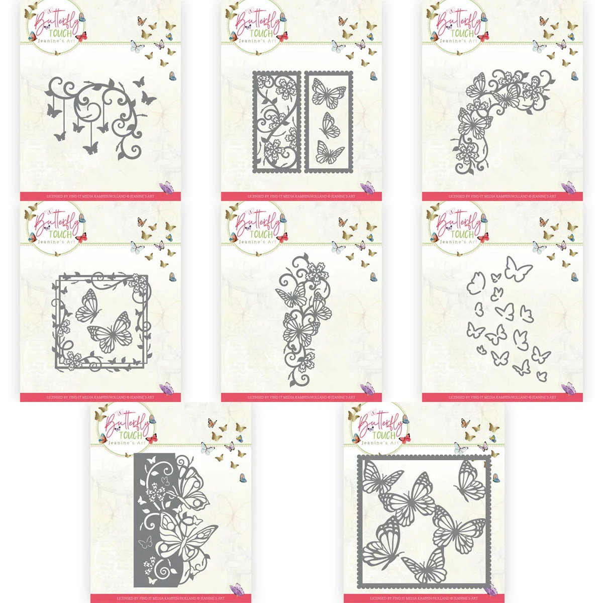 Mmao Crafts Metall-Stahlschneideformen, neue verschiedene Schablonen aus der Schmetterlingsreihe für DIY-Scrapbooking, Papier-/Fotokarten, Prägeformen
