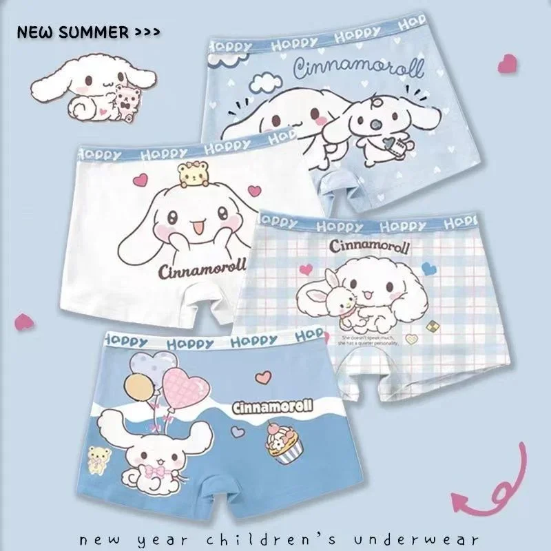 

Creative new Cinnamoroll girls underwear pure cotton boxer briefs anime cartoon comfortable and soft briefs for boys and girls