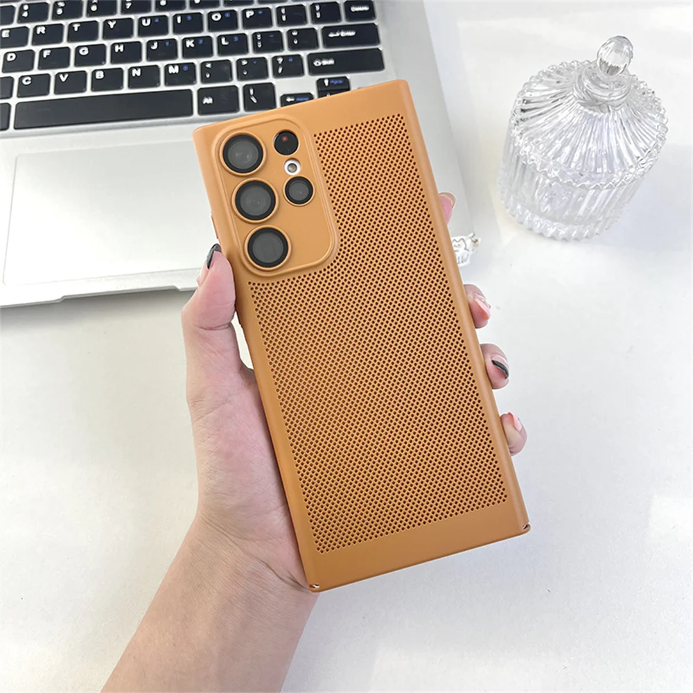 Slim Breathable Heat Dissipation Mesh Phone Case with Lens Protection and Bumper Cover