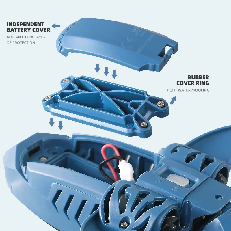 Enhanced Remote Control Shark Boat with Lights and Water Spray Effects - Exciting Electric Toy