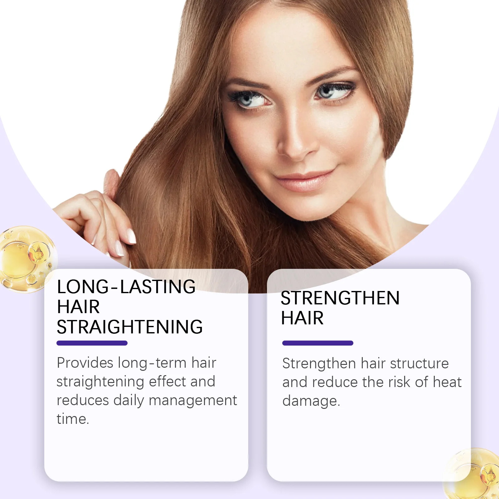 Anti Frizz Straightening Hair Cream Deeply Nourish Improve Dry