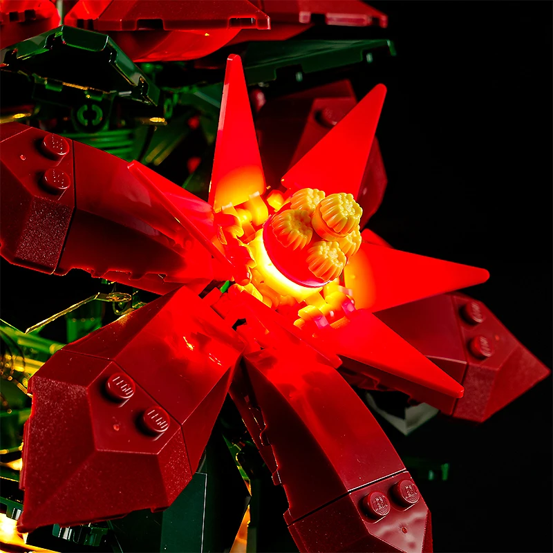 DIY LED Light Kit For LEGO 10370 Poinsettia   (Only LED Light,Without Blocks Model) 6