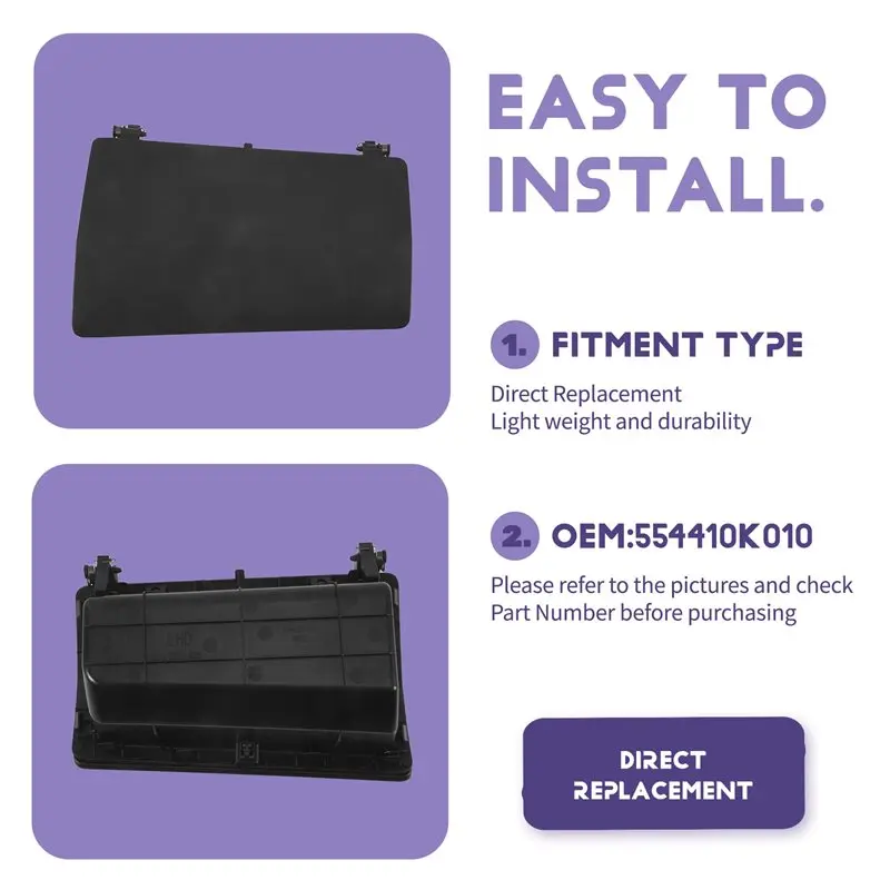 신형 자동차 대시보드 수납함 부품 55042-0K020-B0 토요타 하이럭스 비고 Mk6 Mk7 포튜너 상단 계기판 글로브 박스 550420K020-