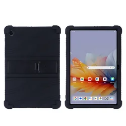 Universal Soft Silicone Case with Adjustable Stand - Shockproof and Safe Tablet Cover for Tab 10.1 TB311FU (Black)