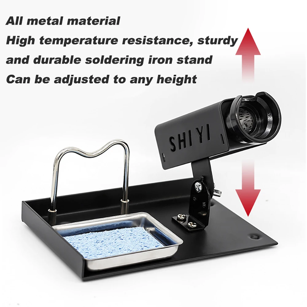 Soldering Iron Stand Electric Soldering Iron Stand High Quality Metal Durable Solder Wire Stand Support With Cleaning Sponge 5