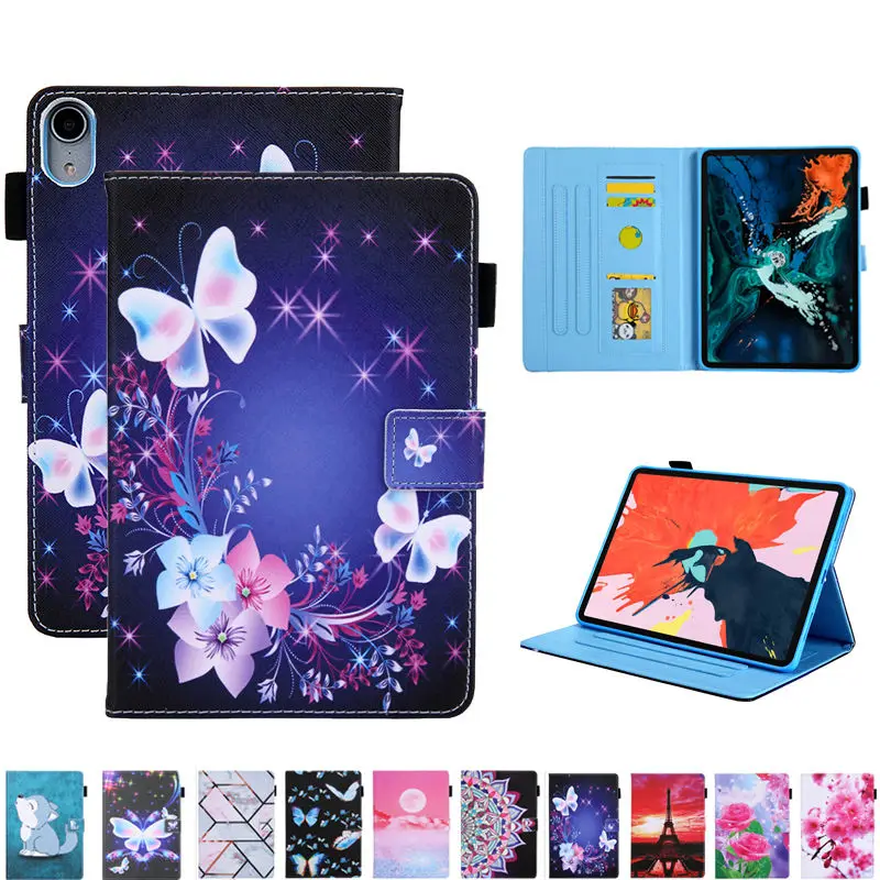 

Чехол для iPad 10 поколения 2022 A2757, умный кожаный чехол, чехол для iPad 10,9 дюйма 2022, чехол с рисунком бабочки, чехол-подставка
