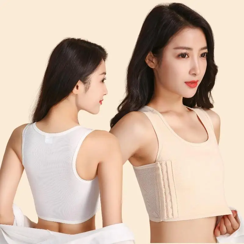 Buckle Chest Binder Breast Binder Tomboy Crop Top Breathable Trans Binder Slim Fitness Sports Bra Flat Transboy Binder 