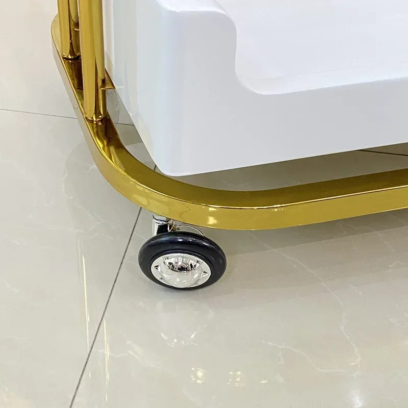 Light Luxury Salon Trolley Salon Furniture Beauty Multi-layer Tool Cart Modern SPA Manicure Mobile Storage Rack with Wheel
