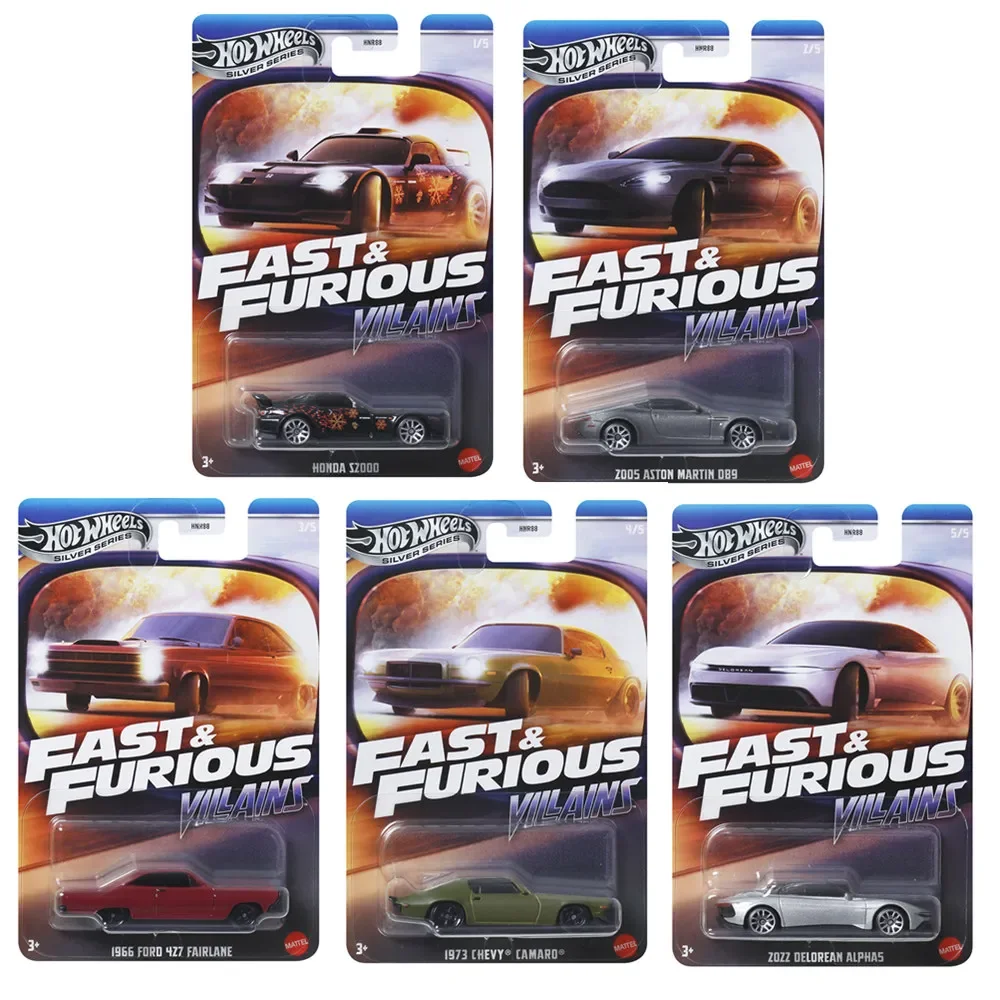 Hot Wheels Silver Car Fast & Furious Villains Themed Asst