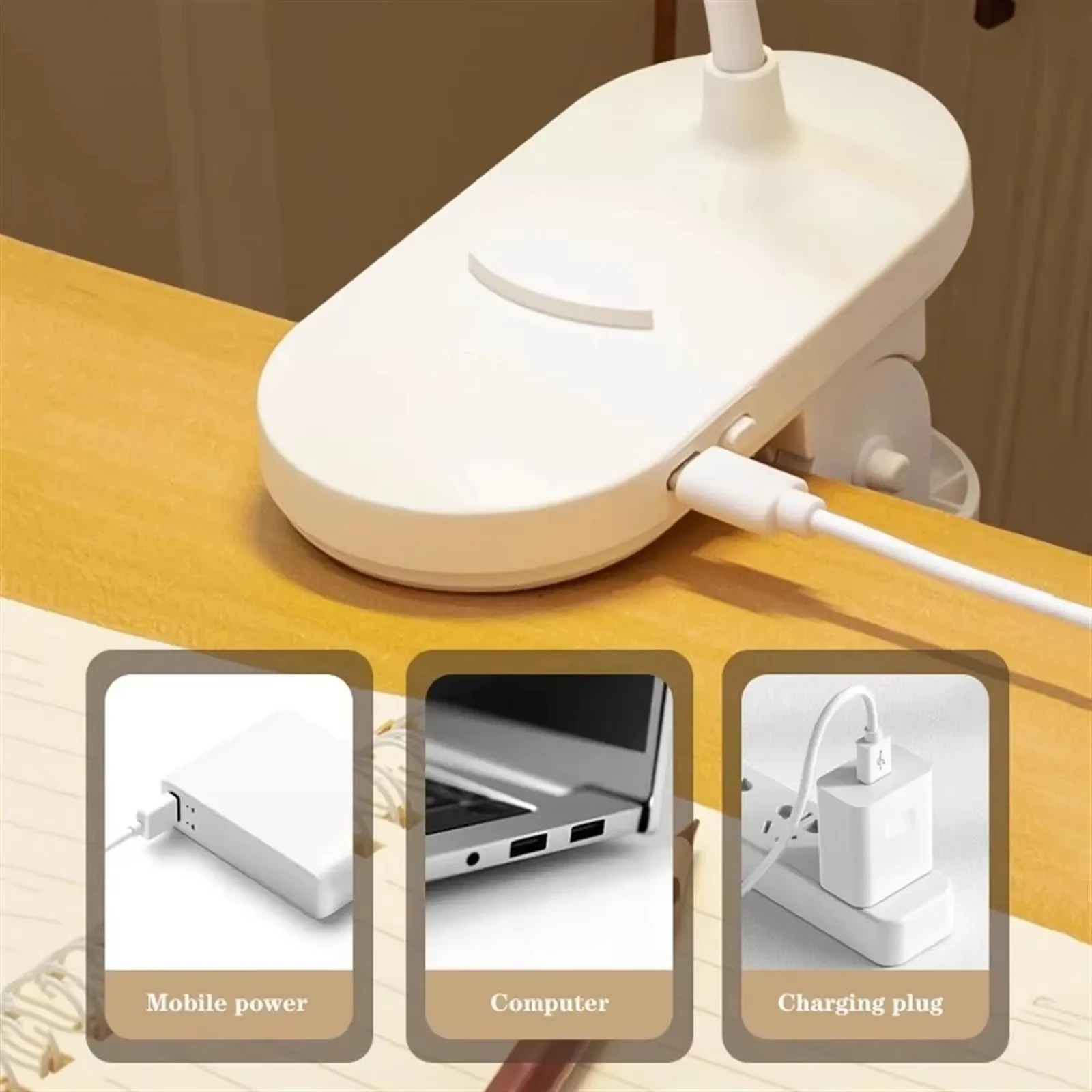 Dimmable LED Rechargeable Book Light Clip on Reading Lights for Reading in Bed Bedroom Desktop 3 Color Adjustable Touch Control led light night light led desk lamp book light mini night light mini led light