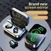 Long Battery Life Earphones Bluetooth Wireless Headphones YD03 Mirror Storage Box Handfree Blutooth Handsfree Earphone Phone 2
