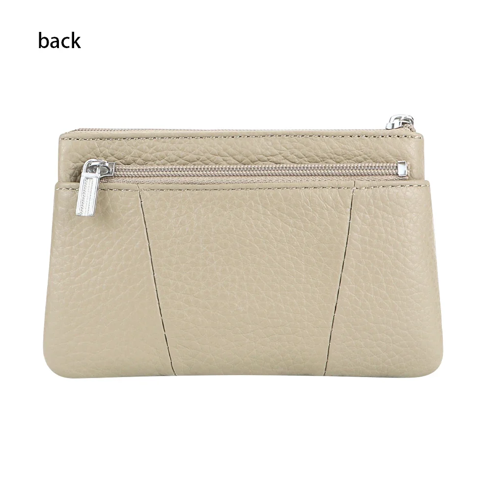 URBAN MASTER Keychain Coin Purses for Women, Genuine Leather Storage Bag, Zipper Small Wallet, Fashion Simple Clutch Purse 1712