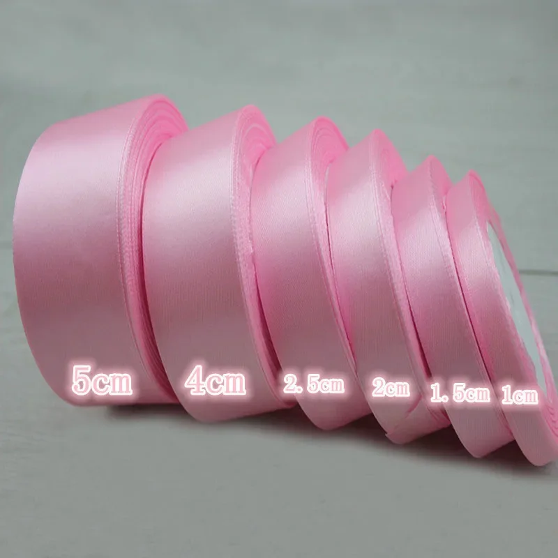 Pink Satin Ribbon for Festive Gift Wrapping and DIY Crafts