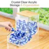 Capsule Storage Box Acrylic Storage Box With Bamboo Lid Transparent Laundry Pods Container Laundry Room Storage Organizer 2