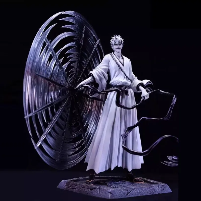 

35cm BLEACH Figures Kurosaki Ichigo Figure White Hair Anime Action Figurine Pvc Model Collection Display Doll Boy Kid Gift Toy