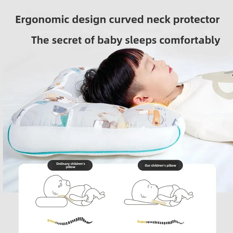 BabyBaby Special Baby Pillow for 1-6 Years Old Newborn Nursery Rectangular Universal Four Seasons Newborn Parenting Pillow